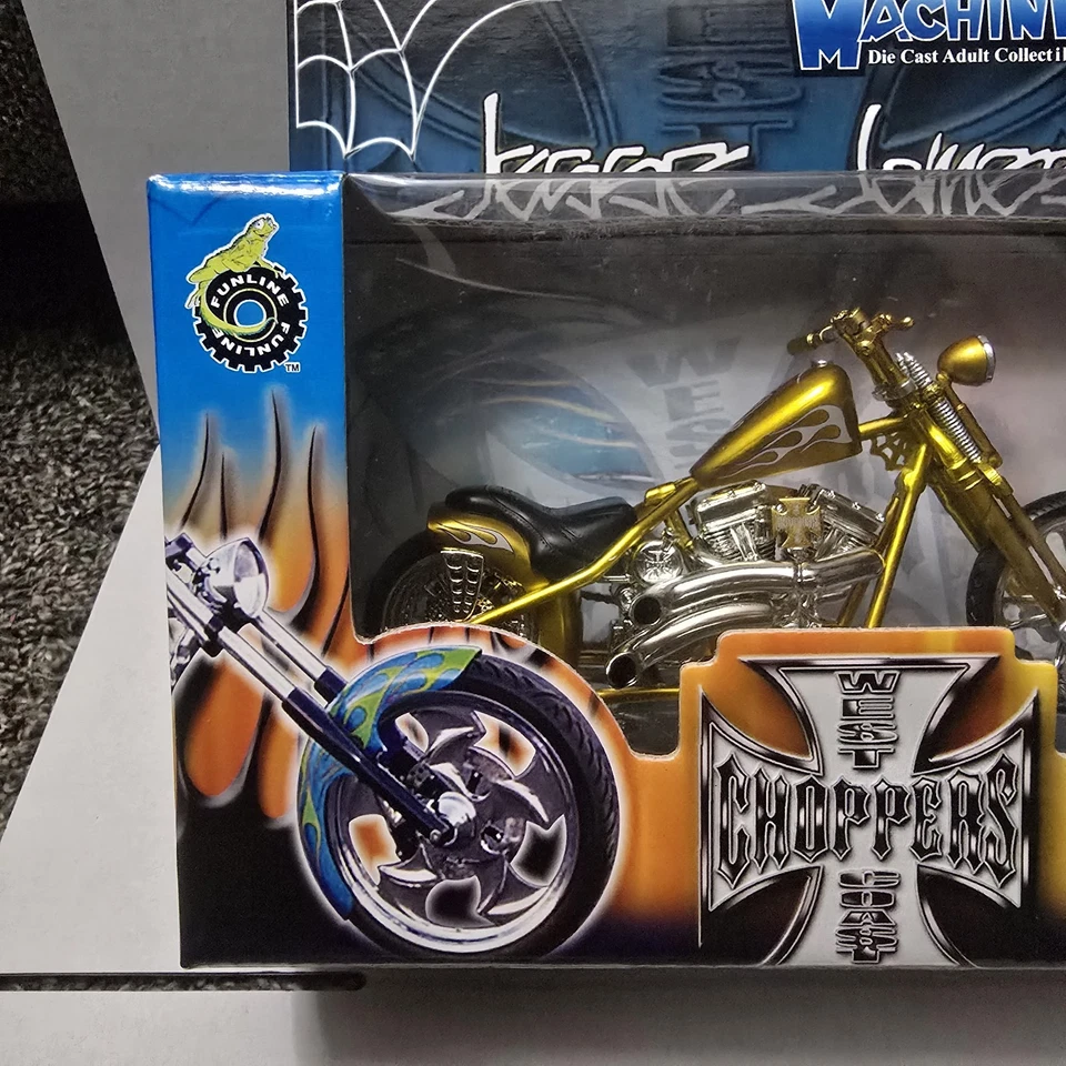 Máquinas musculares Jesse James West Coast Choppers CHERRY CFL escala 1:18 JJ03-18-20 Foto 3 de 4