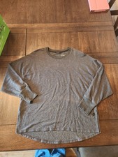 LL Bean Oversized Sweatshirt Pullover Lightweight Dark Gray Size Small Women EUC