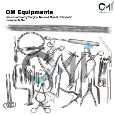 Basic Craniotomy Surgical Neuro and Spinal Orthopedic Instruments Set