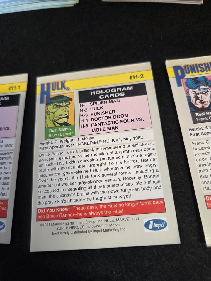 1991 Marvel Universe Series 2 Impel Trading Cards Complete Set 1-162 + 5 Holo - Image 4 of 4