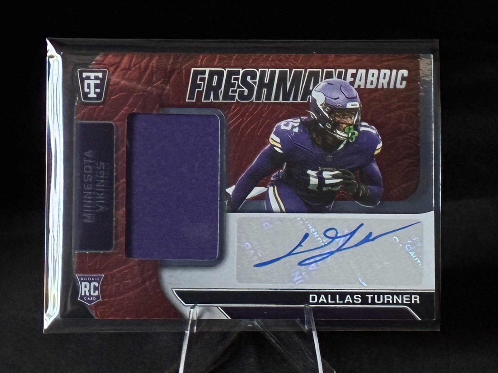 Dallas Turner Panini Totally Certified Freshman Fabric Signatures #FFSDTR Mirror Red