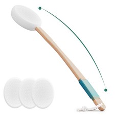 Svarvns Lotion Applicator with 4 Replaceable Pads for Back, Self, White