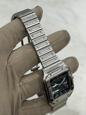 Cartier Santos Stainless Steel Green Dial 35mm Automatic Mens Watch WSSA0061 4