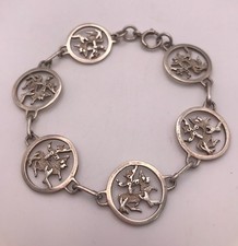 Vintage sterling silver Malcom Gray Ortak Maeshowe Dragon 925 bracelet 20cm