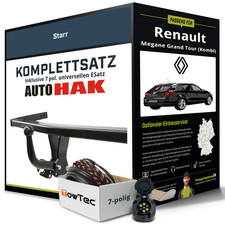 Anhängerkupplung starr für RENAULT Megane Grand Tour (Kombi) +ES AHK