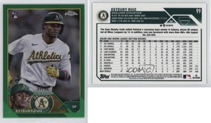 2023 Topps Chrome Green Refractor /99 Esteury Ruiz #99 Rookie RC