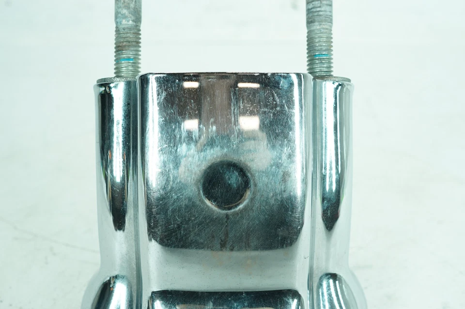 2005 Harley Sportster XL1200 C Custom OEM Front Handlebar Riser Top Clamp Chrome - Image 4 of 4