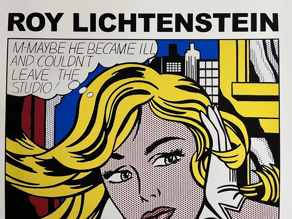 Roy Lichten 1979 Vintage Grande Raro Litografía Banksy Basquiat Kaws Foto 2 de 4