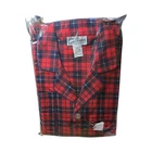 Vintage Sears Roebuck Since 1886 Red Plaid Flannel Pajama Set Mens Large L NIP