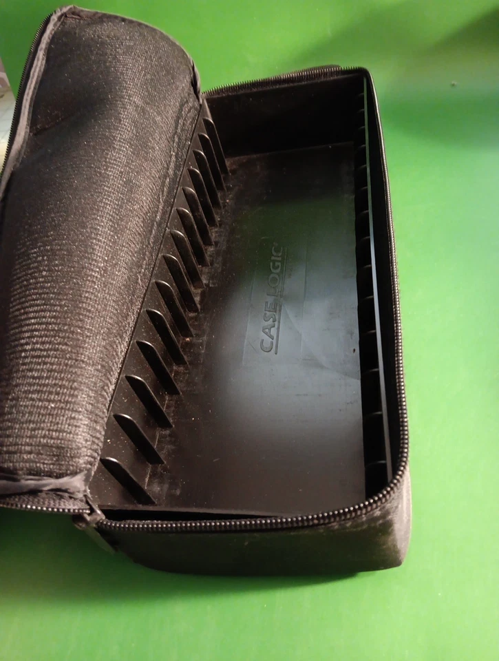 Vintage Case Logic Cassette Tape Storage Box Nylon Zipper Bag Case. 12" X 5 USA  - Image 4 of 4