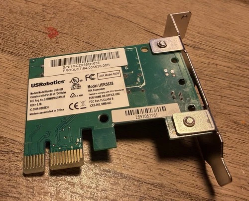 USRobotics - 56k Fax modem - Model USR5638, Slim Form Factor (SFF) PCIe