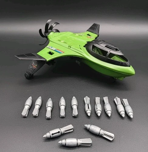 Gi Joe Mudfighter Plane 1989 Vintage Hasbro 3.75 ARAH 80s 13 Missiles X2