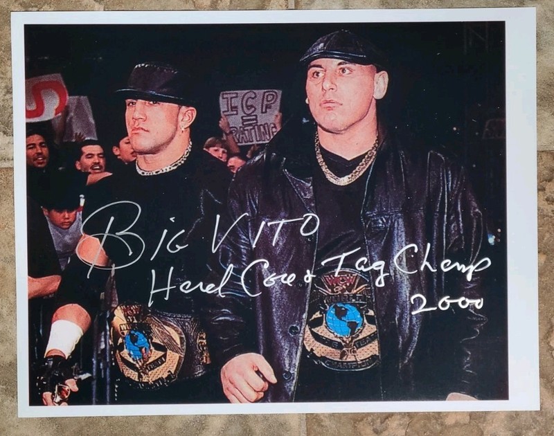 BIG VITO signed 8 X 10 photo WWF WWE WCW ECW pro wrestling 