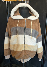 Oversized Plush Hooded Jacket Women   2025 Autumn/Winter Zip-Up Coat XXL