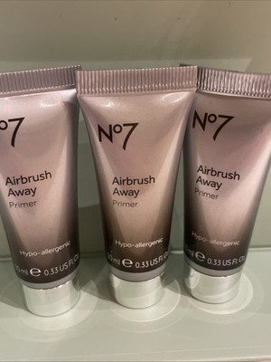 3x 10ml No7 Airbrush Away Face Primer Total 30ml Neu Versiegelt Original
