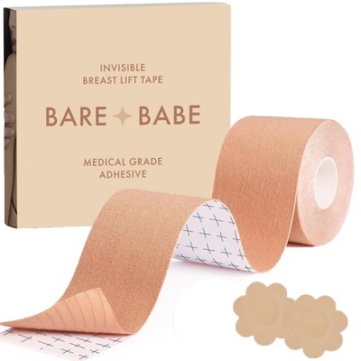 Bare Babe Boob Tape, Boobtape for Breast Lift | Includes Regular (2in), Honey 