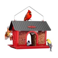 Kingsyard Bird Feeder for Outdoors Hanging, Dual-Use Metal Mesh Wil... Fast Ship