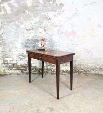 Antique Georgian Fold Over Mahogany Console Table Dining Desk Games Side DELIVER