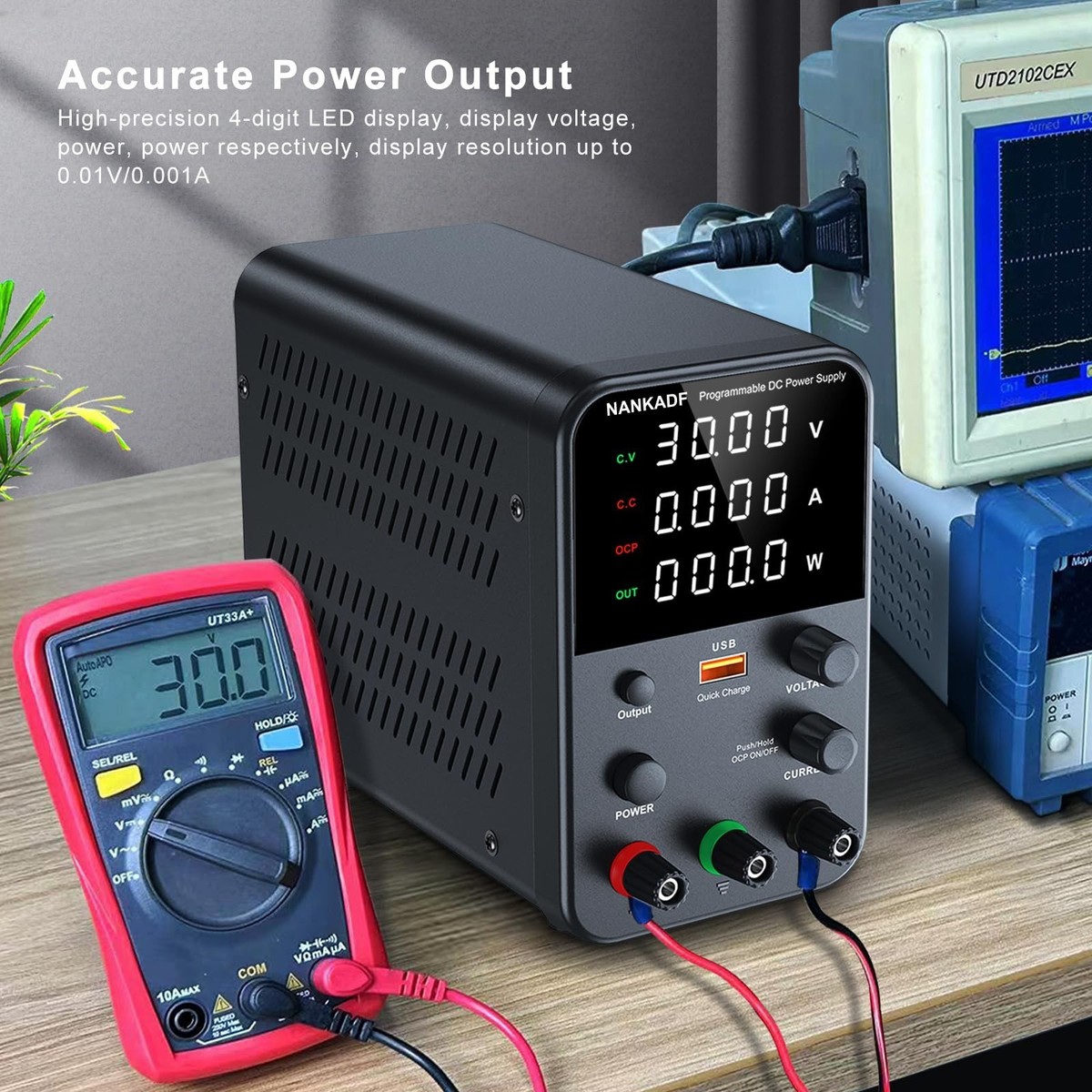 DC Power Supply Variable, Bench Power Supply with Encoder