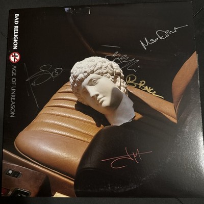 ￼ Bad Religion Age Of Unreason signed Vinyl Record Lp Autographed Band Album