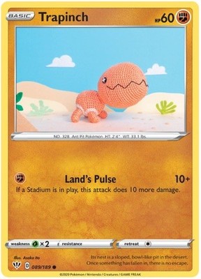 Trapinch - 089/189 - Common - Near Mint - Sword & Shield - Darkness Ablaze
