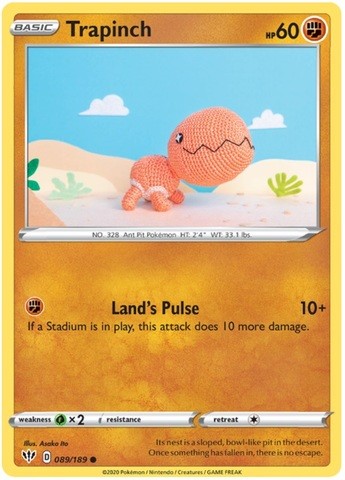 Trapinch - 089/189 - Common - Near Mint - Sword & Shield - Darkness Ablaze