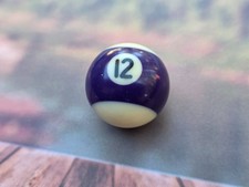 Mini Pool Ball 12 purple Stripe 1.5" Diameter Miniature Billiard Replacement