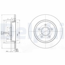 2x Bremsscheibe DELPHI BG3897C für FORD VOLVO FOCUS C30 V50 MAX DM2 C70 S40 2