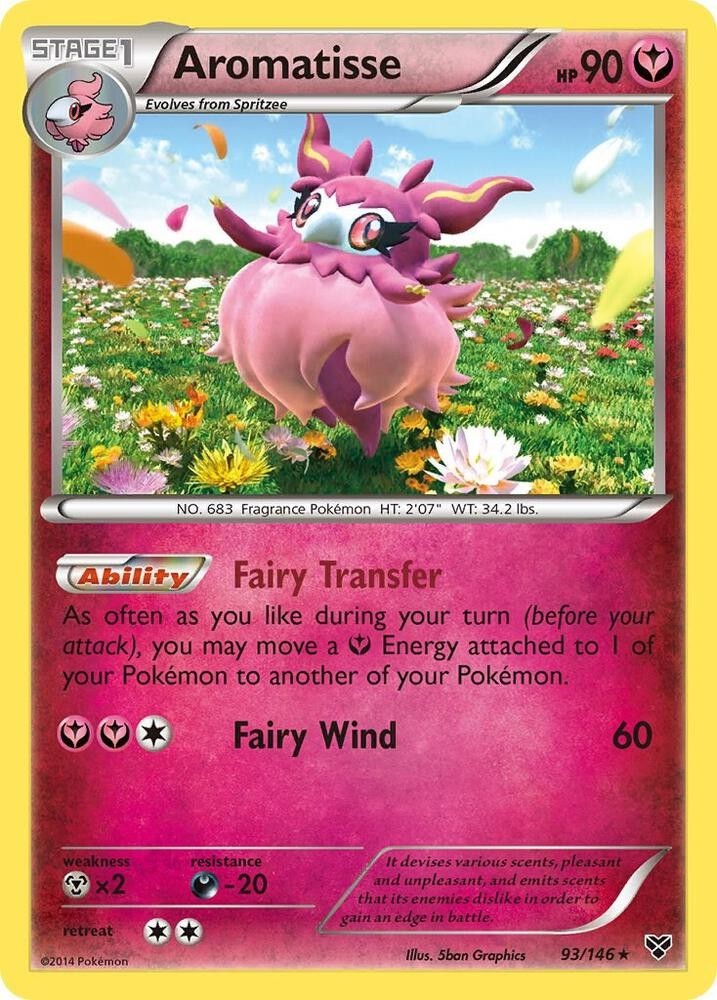 Aromatisse - 93/146 - Pokemon XY Base Set Rare Holo Card LP
