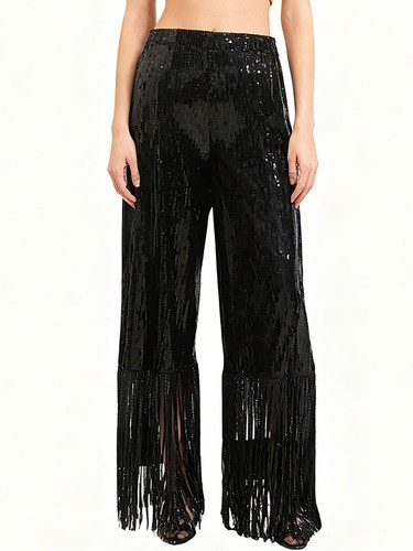 Damen Hose Tanz Kostüm Show Gummizug Hose Performance weites Bein Mode - Bild 11 von 27