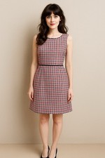 Tommy HIlfiger Womens Dress Sz 2 Red White Blue MOD Retro Shift Pockets Preppy
