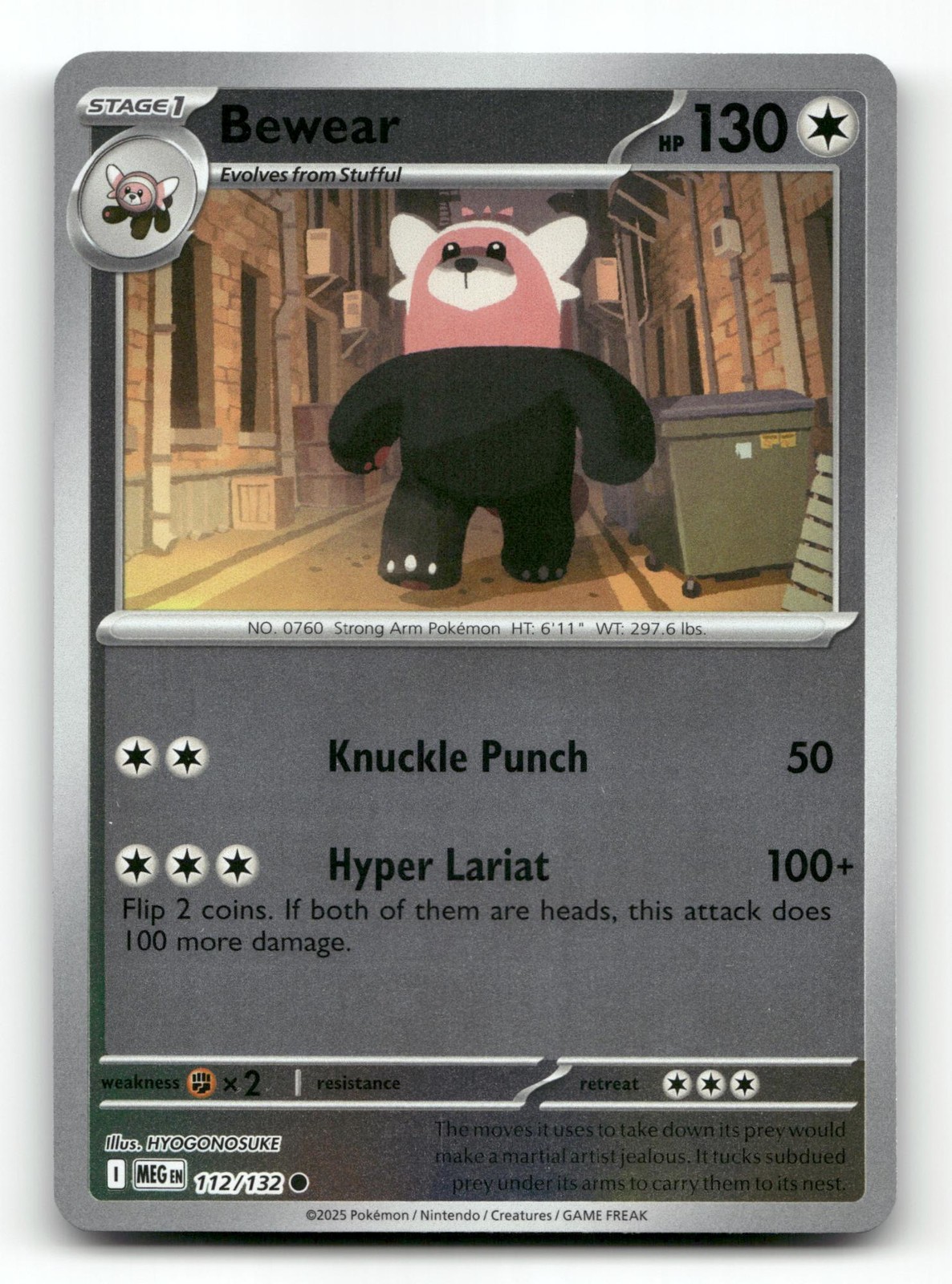bewear pokemon card price TCG - Mega Evolution - Reverse Holofoil The item may be similar but not exactly the same as the image (e.g Pokemon Bewear - 053/064
