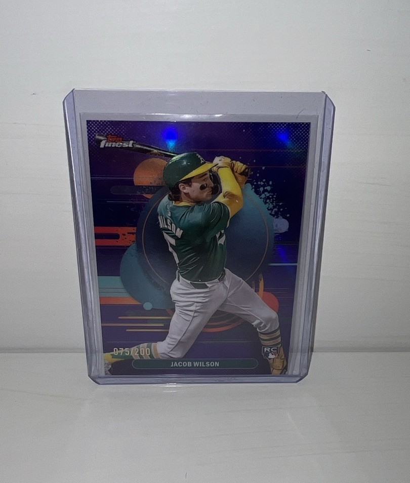 2025 Topps Finest Jacob Wilson RC Rookie Purple /200 #109 Athletics