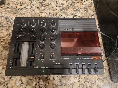 Fostex X-15 4 Track Multitrack Recorder for Parts/Repair Turns On