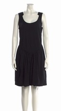 Prada Sport Vintage Black Sleeveless Knee Length Cotton LBD Dress with Zipper