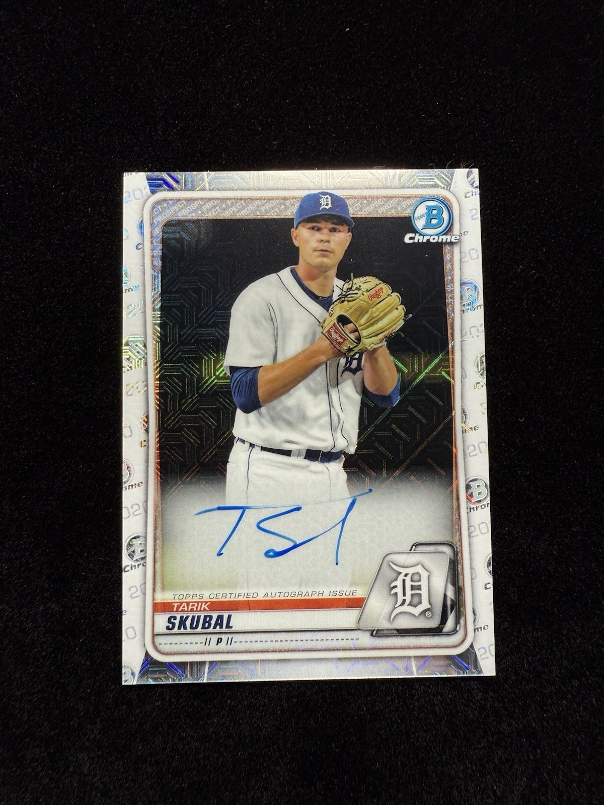 2020 Bowman Chrome Mega Box Mojo Tarik Skubal RC Auto #BMA-TS