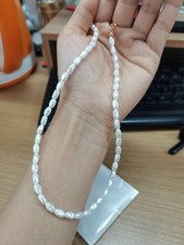 Pearl Necklace Cultured Baroque Handmade Dainty Tiny Delicate Choker Necklace