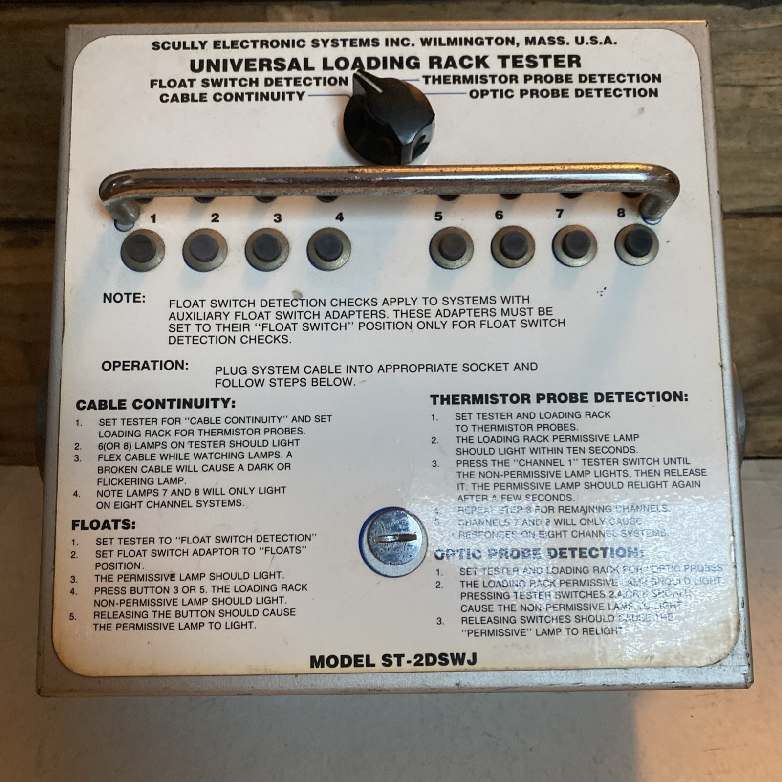 Scully Universal Loading Rack Tester Overfill Monitor (Untested) Read Desc