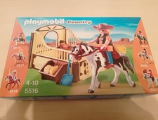 Playmobil 5516 Country Tinker mit braun-gelber Pferdebox unge&ouml;ffnet NEU+OVP