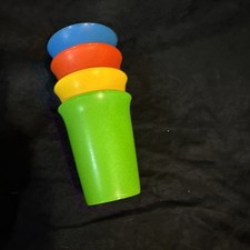 Set Of 4 6oz Tupperware Toddler Cups No Lid Excellent Condition