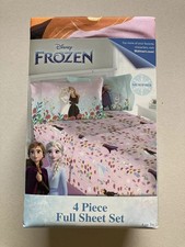 Disney Frozen 4 piece Full sheet set - FREE SHIPPING. New Ships Fast