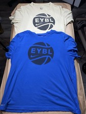 Lot Of 2 EYBL Nike Dri Fit Tan And Blue Shirt S Sz XXL Basketball