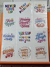 96 PCS Motivational Pre-Cut Temporary Tattoos for Kids  Super Cute Multiple