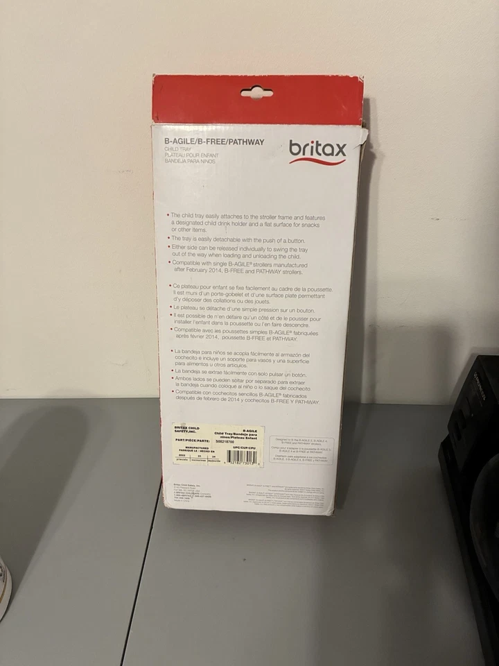 Детский лоток Britax для колясок B-Agile, B-Free и Pathway S08218700 новая открытая коробка - Изображение 4 из 4