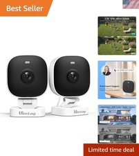 2-Pack 2.5K Home Security Cameras with Color Night Vision 2-Way Audio