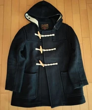 Buzz Rickson's x Sanca x Beams Duffle Wool Coat Dark Navy Size 38 #EK ZCA