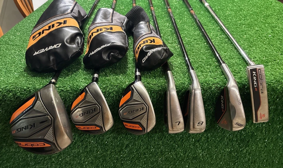 LH Cobra King Junior JR Golf Set 7 Club Driver 3W 5H 7-9-SW Putter Bag #O007 - Image 3 of 4