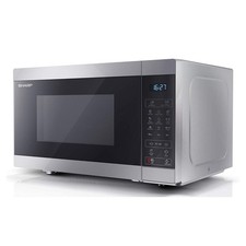 Sharp YC-MG81U-S 28L 900W Microwave with 1100W Grill, Perfect Condition - Silver