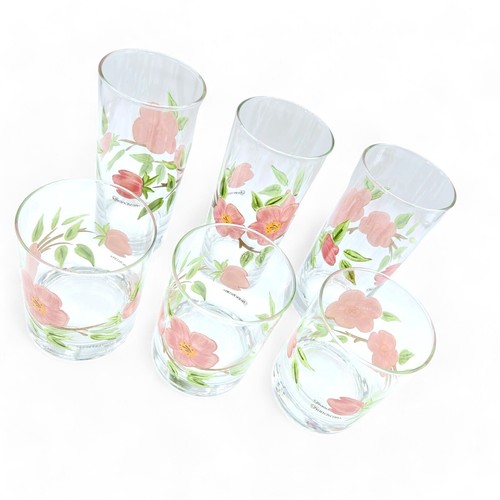 Franciscan Desert Rose Drinking Glasses Set Double Old Fashioned Tumbler VTG MCM - Picture 14 of 15