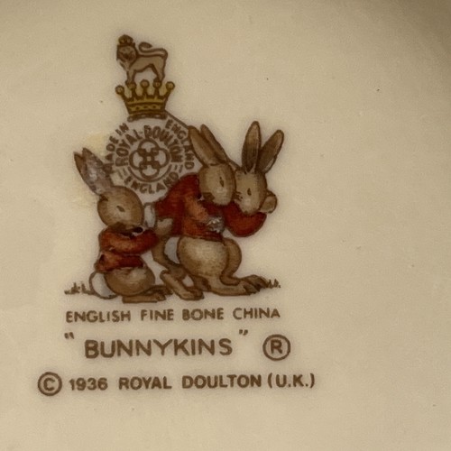 1936 Royal Doulton Bunnykins Children Cup & Bowl Cereal English Fine Bone China - Picture 6 of 24